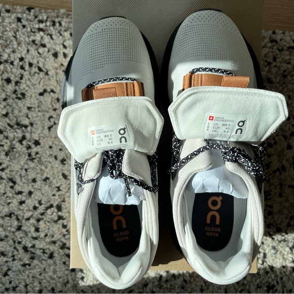 ON Running Couldnova Women Shoes Size 8.5 White Pecan - Picture 10 of 13